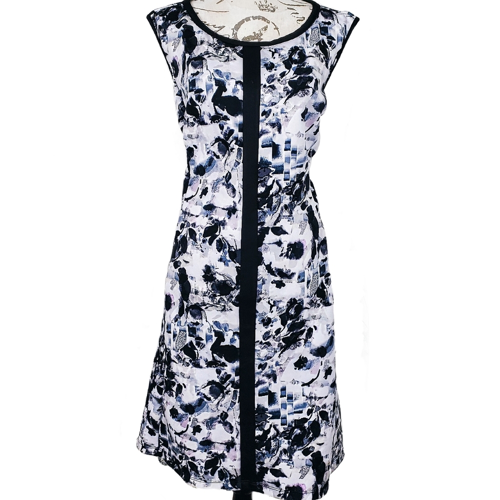 🍉Black and white scuba dress